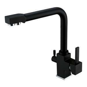 Rolya Matte Balck 3 Way Kitchen Faucets ---KF1045-Black