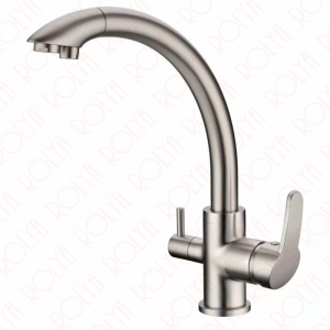 rolya brushed nickle 3 way kitchen filter taps