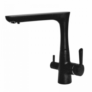 Rolya Alba Black Tri Flow Kitchen Taps