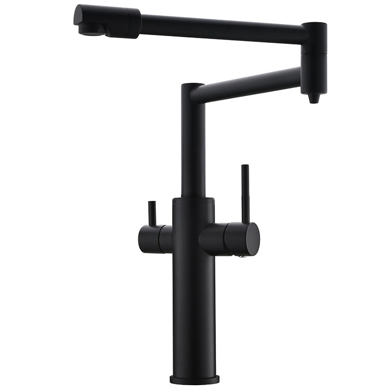 Matte Black 3 Way Kitchen Taps Pull Out Filter Sink Mixer Tap Purifier  Water Tap