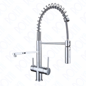 ROLYA New Arrival 3 Way All In One Mixer Tap Kitchen Faucet with Spring Hose