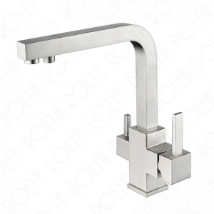 rolya cubix 3 way water filter taps brushed nickel tri flow kitchen faucet