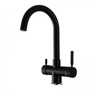 ROLYA Matte Black 4 Way Kitchen Faucet