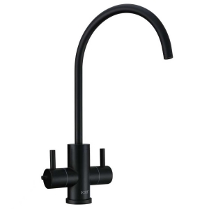 ROLYA 304 Stainless Steel 2 Way Instant Hot and Cold Water Kitchen Faucet Only Matte Black DW2008-BL