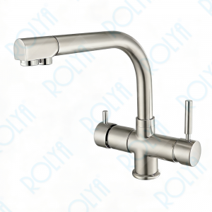 ROLYA 5 Way Faucet with Soda Water, chilling water and filtered water Kitchen Sink Mixer Tap KF5021-BN