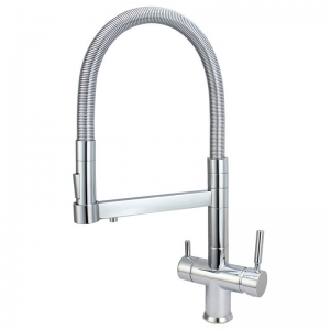 ROLYA Pull Out Spring 4 Way Kitchen Faucet in Chrome