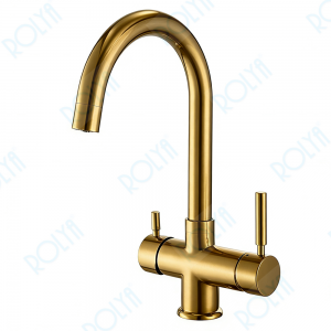 ROLYA 4 Way Kitchen Faucet Brushed Golden KF2096-BG