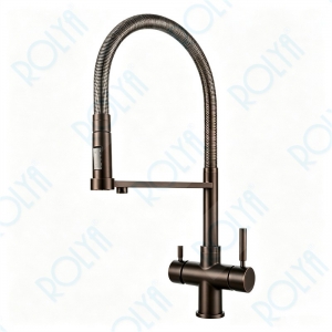 ROLYA 2026 NEW Arrival 5 Way Kitchen Faucet with pullout sprayer Oil Rubbed Bronze KF5266-ORB